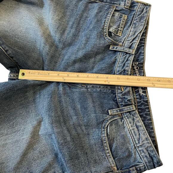Universal Thread Jeans Womens Size 12 Blue High Rise Straight Raw Edge Denim - Picture 9 of 11